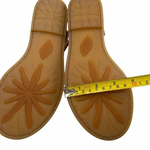 Born Lake Braided Leather Thong Strap Flat Sandals in Cognac Size 8M - Picture 14 of 16